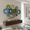 Boho Wicker Basket Wall Decor: Colorful African Design, Set | Decorative Plate in Decorative Objects by Sarmal Design. Item made of bamboo with cotton works with boho & contemporary style