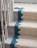 Handwoven Woolen Blue Runner Rug | Rugs by Evergreen Carpets. Item made of wool works with boho & minimalism style