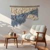 Woven Tapestry "River Mist" | Wall Hangings by Tissage Sauvage. Item made of wood with cotton works with boho & country & farmhouse style