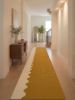 Handwoven Woolen Yellow Runner Rug | Rugs by Evergreen Carpets. Item made of wool compatible with boho and minimalism style