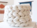 Chunky Woven Basket | Vase in Vases & Vessels by Keyaiira | leather + fiber | Artist Studio in Santa Rosa. Item composed of fiber