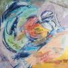 Babel II | Mixed Media by Eugenie Diserio. Item composed of canvas in mid century modern or contemporary style