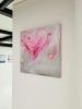 Orchid in the rain - Pink abstract floral painting | Oil And Acrylic Painting in Paintings by Jennifer Baker Fine Art. Item composed of canvas compatible with contemporary style