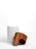Profili - 150 | Jar in Vessels & Containers by gumdesign. Item composed of marble and leather in contemporary style