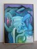 Foo Dog painting | Oil And Acrylic Painting in Paintings by Kim Powell Art. Item made of canvas with synthetic works with boho & contemporary style
