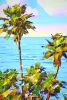 Palm trees. Ocean. California. | Oil And Acrylic Painting in Paintings by IRYNA KASTSOVA. Item made of canvas works with coastal & mediterranean style