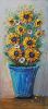 Forever Summer Flowers | Oil And Acrylic Painting in Paintings by DaggArt. Item composed of canvas & synthetic