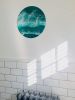 Emerald Surf | Mixed Media by Art By Skevi. Item made of synthetic