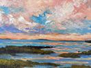 Cotton Candy Clouds - Landscape Painting on Canvas | Oil And Acrylic Painting in Paintings by Filomena Booth Fine Art. Item made of canvas compatible with contemporary and coastal style
