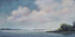 Blue Harbor View Painting | Oil And Acrylic Painting in Paintings by Carrie Megan