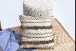 Emily Artisanal Weave Handloom Cushion Cover_Handcrafted | Pillows by Humanity Centred Designs. Item made of cotton works with boho & minimalism style