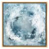 "Full Circle" - Abstract - Framed | Mixed Media in Paintings by El Lovaas. Item made of canvas compatible with minimalism and coastal style