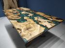 Olivee Epoxy Resin Dİning Table, Epoxy Coffee Table | Dining Table in Tables by LuxuryEpoxyFurniture. Item made of wood with synthetic
