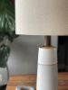 Snowmass Table Lamp | Lamps by Fenway Clayworks | The Way Home in Carbondale. Item composed of walnut & fabric