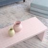 Coffee Table, Matt Light Pink | Tables by IKON KØBENHAVN. Item composed of wood and ceramic in boho or minimalism style