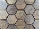 Hex Wall Pattern | Desk in Tables by Brooke M Davis Design | Lone Star Eye in Austin. Item composed of oak wood