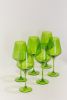 Estelle Colored Wine Stemware {Forest Green} | Cups by Estelle Colored Glass