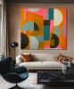 Fractured BiG Orange | Oil And Acrylic Painting in Paintings by Ronald Hunter. Item made of canvas works with contemporary & industrial style
