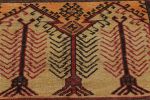 Vintage Konya Rug Mid Century Red Black Gold All Over | Area Rug in Rugs by Rug and Kilim