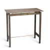 Console table in Lacewood & Ebonised London Plane | Tables by Heliconia Design. Item composed of wood & brass