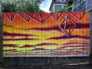 Sunset with Sacred Geometry | Street Murals by Vincent Fink. Item made of synthetic