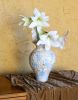 'Picotee' Vase in White with Red Rim | Vases & Vessels by Twinette Poterie. Item made of ceramic