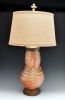 Lamp 56 wood fired table lamp | Lamps by Ron Mello Studio Art. Item made of wood with linen works with contemporary & rustic style