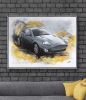 Martin, Aston Martin - Follow Your Path abstract car | Oil And Acrylic Painting in Paintings by Lynette Melnyk. Item composed of canvas