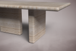 Rectangular Travertine Marble Dining Table | Tables by HamamDecor LLC