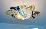 Fantasical fused Glass Chandelier!  Nothing like it anywhere | Chandeliers by Bonnie Rubinstein Glass Studio. Item composed of glass