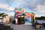 Bento rooftop 4 sided mural | Street Murals by Nathan Brown | Bento Bodega in Nashville. Item made of concrete & synthetic