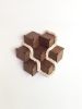 Cubic 006 | Sculptures by Ana Salazar Atelier. Item composed of walnut and cotton in minimalism or contemporary style