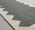 Handwoven Wool Grey Stripe Stair Runner Rug | Rugs by Evergreen Carpets. Item composed of wool in boho or minimalism style