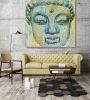 Buddha, Inner Peace 1 | Oil And Acrylic Painting in Paintings by Irena Orlov. Item composed of canvas