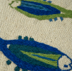 Nautical Nook Embroidered Rug | Area Rug in Rugs by Weaver. Item composed of wool in mid century modern or contemporary style