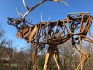 Elk Return | Public Sculptures by Wendy Klemperer Art Inc | St. Louis University Henry Lay Sculpture Park in Louisiana. Item made of steel