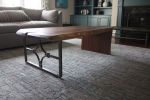 Live Edge Waterfall Coffee Table | Tables by Alicia Dietz Studios. Item composed of walnut and steel