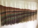 KIMBERLEY Landscape Textile Wall Hanging with Macrame detail | Tapestry in Wall Hangings by Wallflowers Hanging Art. Item composed of fiber in boho or mid century modern style