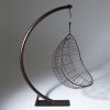 Studio Stirling - Striped Nest Egg Swing Chair with Stand | Chairs by Studio Stirling. Item composed of steel in minimalism or modern style