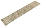 1960s Vintage Distressed Runner in Beige, Gray and Green | Area Rug in Rugs by Rug and Kilim