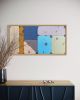 Everybody in the Pool 12x24 original abstract on canvas | Oil And Acrylic Painting in Paintings by JD Logan Fine Art. Item made of wood with canvas works with minimalism & contemporary style