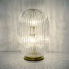 Ripple Handblown Glass Lamp | Table Lamp in Lamps by AEFOLIO. Item made of glass compatible with art deco and modern style
