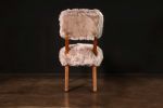 Dining Chair in Wood and Sheepskin by Costantini, Luca Ovino | Chairs by Costantini Design. Item made of wood with fabric