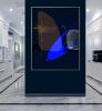 Neon Blue Whale | Oil And Acrylic Painting in Paintings by Linda lhermite. Item made of canvas with synthetic works with minimalism & mid century modern style