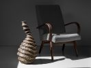 Beige Stone Floor Vase - Erosion Series in Bio Concrete | Vases & Vessels by Donatas Žukauskas. Item made of cement with paper works with boho & minimalism style