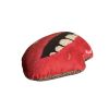 velvet GRANDE EMBRASSE MOI sculpted red lips pillow | Pillows by Mommani Threads. Item compatible with contemporary and eclectic & maximalism style
