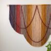 Boho Rainbow Fiber Art Yarn Wall Hanging | Macrame Wall Hanging in Wall Hangings by Mercy Designs Boho. Item made of wood with synthetic works with boho & mid century modern style