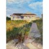 Beach House | Oil And Acrylic Painting in Paintings by Julia Lawing Fine Art | Southerly House in St. Simons Island. Item made of canvas & synthetic compatible with coastal style