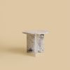 Dover White Marble Side Table - KYUSHU by Lebanto | Tables by Lebanto. Item composed of marble in minimalism or contemporary style