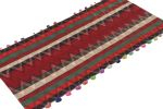 Vintage Persian Kilim in Red with Plaid Multicolor Stripes | Area Rug in Rugs by Rug and Kilim